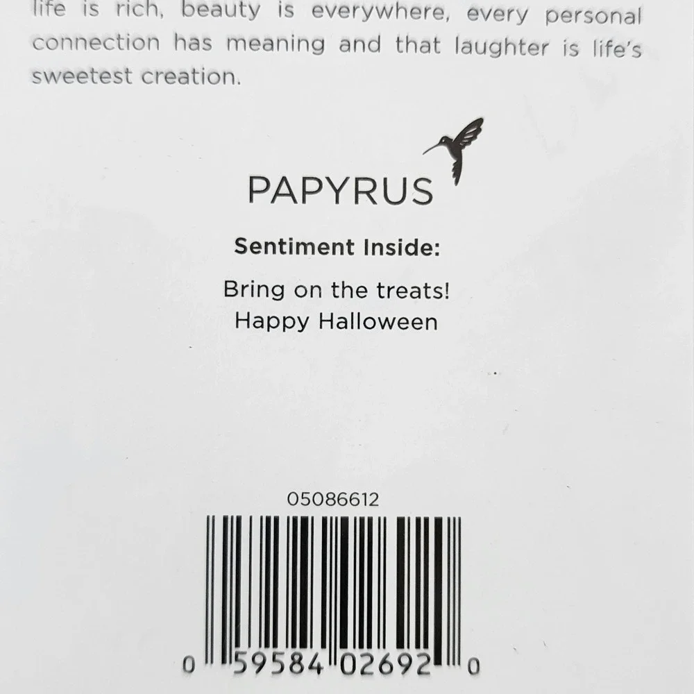 Papyrus Halloween Greeting Card Caramel Apple 3D Bead Embellished 05086612